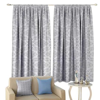 Amazon Com Fengruiyanjing Grey Room Darkening Wide Curtains