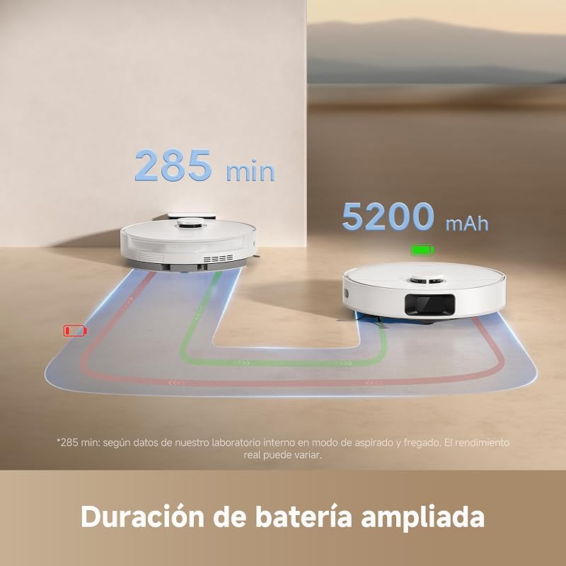 D20 Robot Aspirador, Succión de 13.000 Pa, Navegación LDS