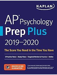 AP Psychology Prep Plus 2019-2020: 3 Practice Tests + Study Plans + Targeted Review & Practice + Online (Kaplan Test Prep)