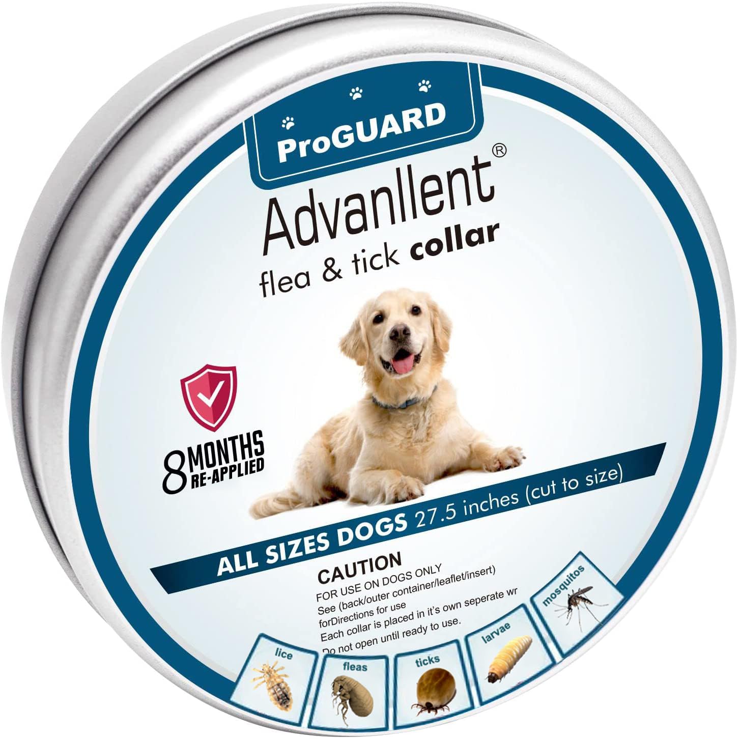 Advanllent Dog Natural Essential Oil Collar, Dog Collar for Puppies, Waterproof Adjustable, 1 Pack, One Size Fits All, 27 inch