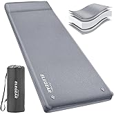Elegear Self Inflating Camping Sleeping Pad, 3.1'' Ultra Thick Memory Foam Camping Pad with Pillow & Embossed Surface Design, 20s Fast Inflating Insulated Sleeping Pad for Camping/Travel/Tent/Car