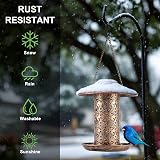 HouseSapp Solar Bird Feeder Outdoors Hanging 2.5LBs Metal Garden Lantern view 4