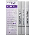 COPIC Sketch Marker 0-S Colorless Blender Set of 3 | Professional Grade Alcohol-Based Dual-Tip Markers for Seamless Blending and Layering