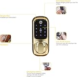 Yale Keyless Lock Push Button Polished Brass Smart Lock view 2