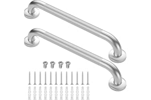 GOTEGA 2 Pack 18 Inch Grab Bars for Bathtubs and Showers, Anti Slip Shower Grab Bars Stainless Steel Shower Handle Handicap Elderly Senior Assist Bathroom Saft Handle
