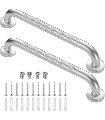 ACEDSGN 40-Inch Shower Grab Bar, Brushed Nickel 304 Stainless Steel, Knurled Non-Slip Grip, ADA Compliant, For Seniors And Handicapped