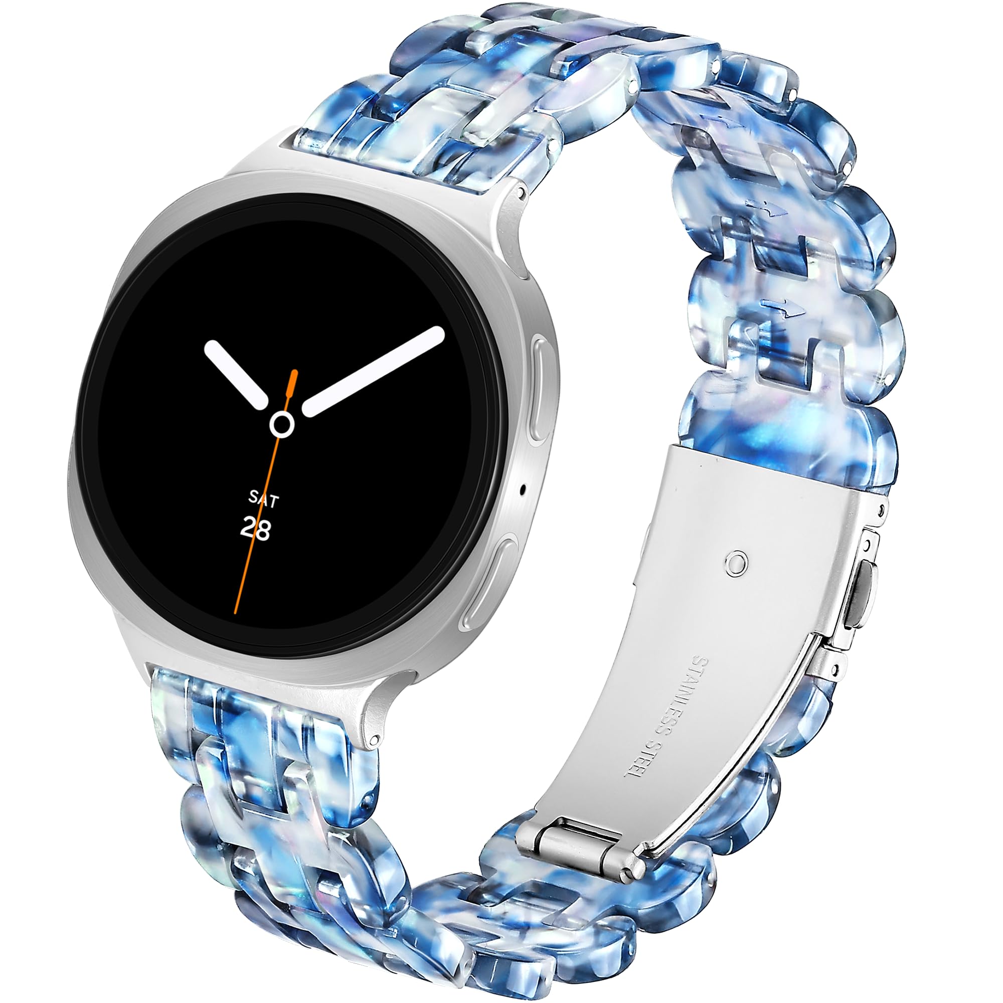 YGTIECS Resin Strap Only Compatible with Samsung Galaxy Watch 8 Band 40mm 44mm, for Galaxy Watch 8 Classic Band 46mm, 20mm Soft Resin Replacement Samsung Watch 8/8 Classic Bands