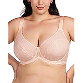 HSIA Bras for Women Lace Unlined Breast Minimizer Bra Full Coverage Bras with Underwire