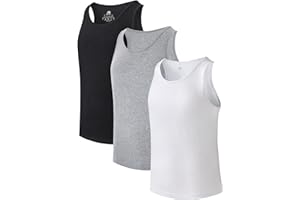DAVID ARCHY Men's Tank Top Bamboo Rayon Undershirts Tank Shirt Moisture-Wicking A-Shirt for Men, 3 or 5 Pack