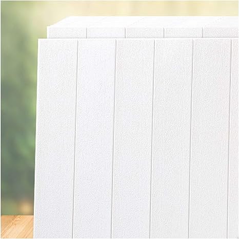 Amazon Co Jp 3d立体壁紙 Diy木目壁紙シール パネル リメイクシート ホワイト 無味無毒 和室壁紙シール 70x70cm Size 1 Piece ホーム キッチン