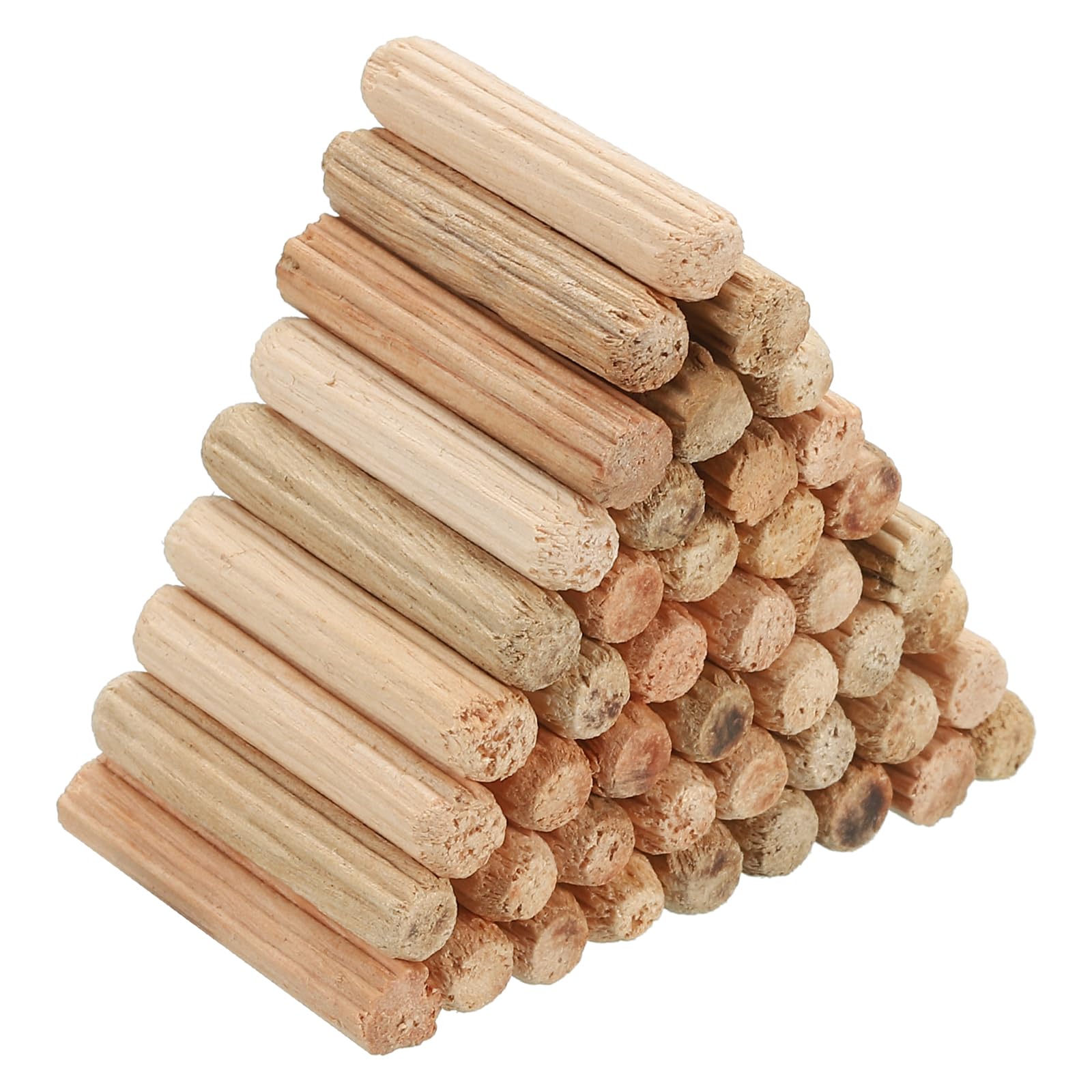 Photo 1 of PATIKIL 3/16" x 31/32"(5 x 25mm) Wood Dowel Pins, 200 Pack Fluted Wooden Dowel Pin Straight Groove Rods for Furniture Door Art Crafts Projects