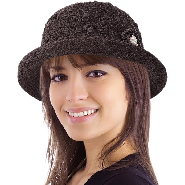 Amazon.com: Women Winter Knit 1920s Vintage Bucket Bowler