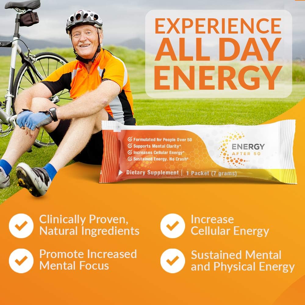 Life Renew: Energy After 50 - Cellular Energy Support - 20 Packets - Natural Ingredients - Support Mental Clarity - Help Sustain Energy Levels with No Crash - Formulated for People Over 50: Health & Personal Care