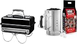 Weber Go Anywhere Portable BBQ Black 415x550x280 mm with Chimney Starter Kit