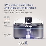 Catit PIXI Cordless XL Stainless Steel Water Fountain with UVC Filter view 2