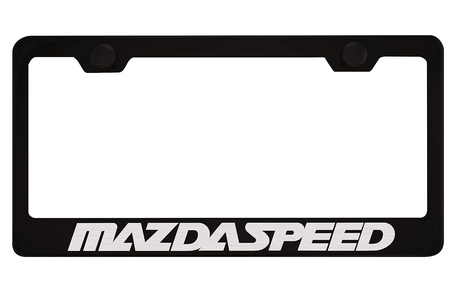 Fit Mazdaspeed Matt Black Liecnese Plate Frame with Caps Fit Mazda