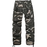 Cargo Pants Women Baggy Camo Tactical Pants Straight Leg Casual Y2K Work Trousers with 9 Pockets No Belt