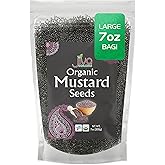 Jiva Organics Organic Black Mustard Seeds 7ounce Bag - 100% Natural & Non-GMO
