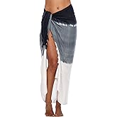 SHU-SHI Sarong Wraps For Women Beach Cover Up Skirt Swimsuit Wrap Pareo Coverups Ombre Tie Dye