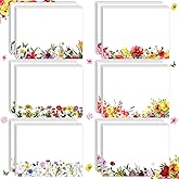 Janlaugh 12 Pads Wildflower Sticky Notes Summer Sticky Memo Pads Self Stick Flower Office Supplies Wildflower Party Favors Adhesive Notepad for Journal Gift 3 x 4 in