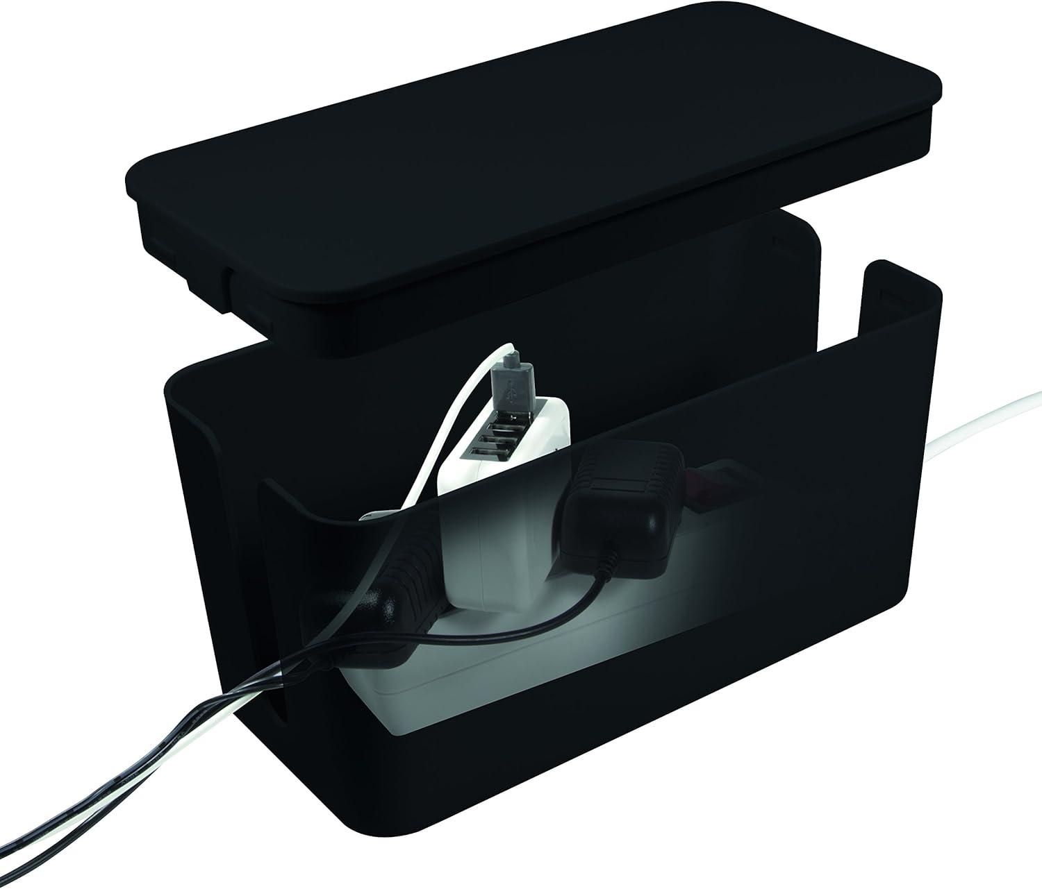 LogiLink KAB0060 LogiLink Cable Box. 23.5 cm Length, Black, Black, klein - Image 5