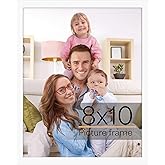 Giftgarden 8x10 Picture Frame White, 8 by 10 Thin Photo Frame for Wall Tabletop Display, Single