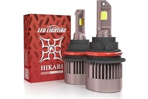 HIKARI WINGS HIKARI 2023 Future 30000LM 9007 HB5 Dual Beam LED Bulbs, Fog Light, 65W Titanova LED, High Lumens LED Kit,6000K Cool White, IP68 Waterproof, Halogen Upgrade Replacement