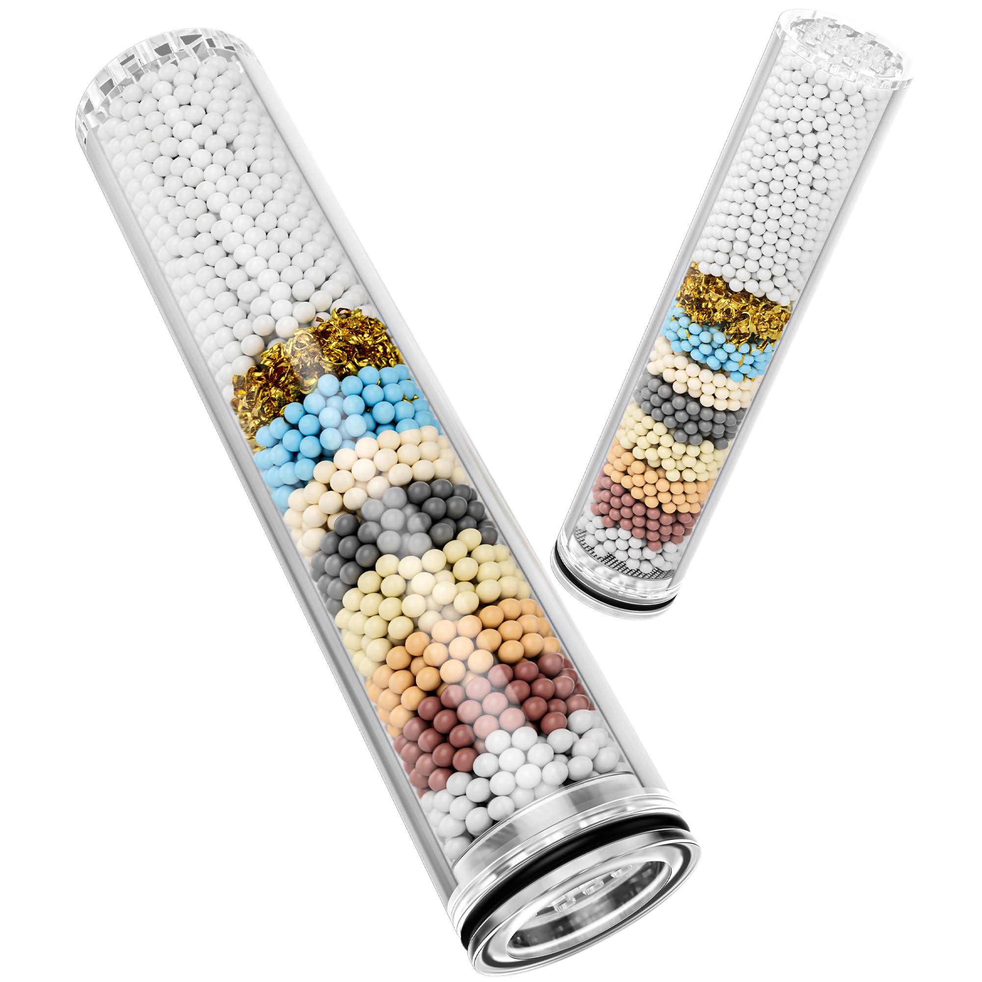 Photo 1 of 2 Pack Replacement Filters for Handheld Shower Head - Water Softener Filters Beads for Hard Water - Remove Chlorine - Reduces Dry Itchy Skin