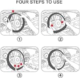 URAQT Steering Wheel Cover 3 Pack Microfiber Leather Universal 37-39cm Black Red view 7