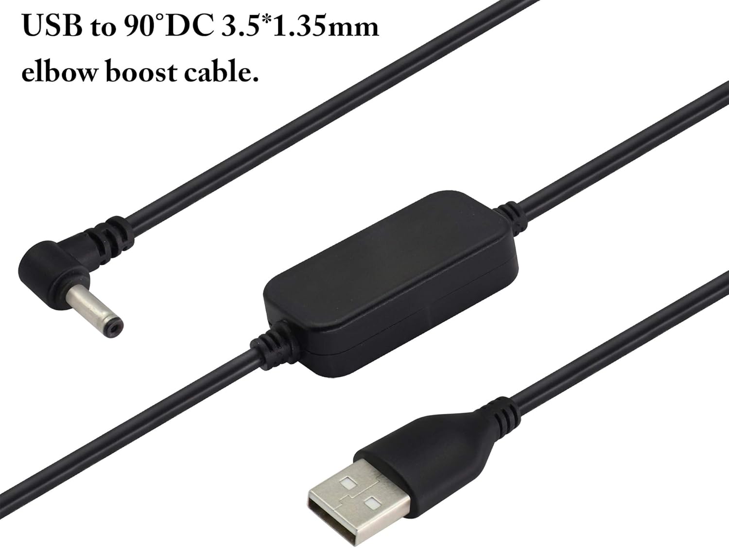 zdyCGTime usb 2.0 male to 90° dc 3.5 * 1.35mm male 5v elbow boost line,USB to Type H Barrel Cable,usb 12v cable,Suitable for desk lamps,other small electronic devices.(1m/1Pack) - Image 4