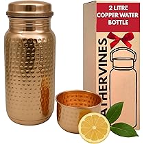 Amazon.com: 100% Pure Copper Water Bottle for Drinking 76 oz