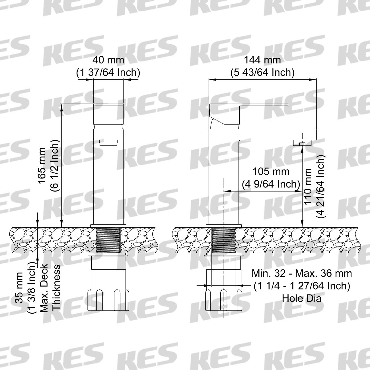 KES Bathroom Sink Faucet Single Hole Modern Vanity Faucet One Handle SUS304 Stainless Steel Rustproof Brushed Brass Finish, L3156ALF-BZ