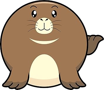 Amazon Com Cute Sea Otter Animal Cartoon Vinyl Sticker Circle Automotive