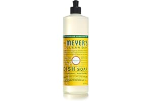 Mrs. Meyer's Clean Day Dish Soap, Cruelty Free and Biodegradable Dishwashing Liquid, Honeysuckle Scent, 474 ml Bottle