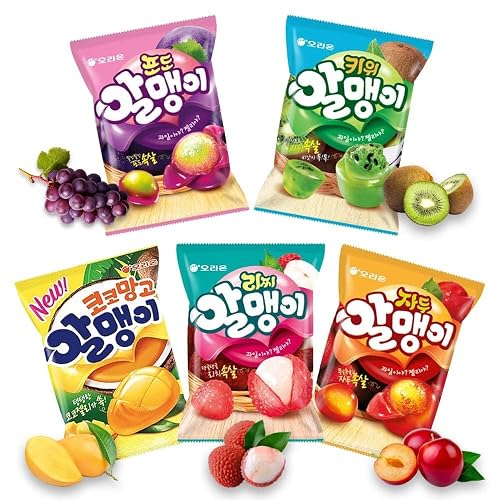 Korean Fruit Jelly Candy – Assorted Chewy Gummy Snacks – 5 Fruity ...