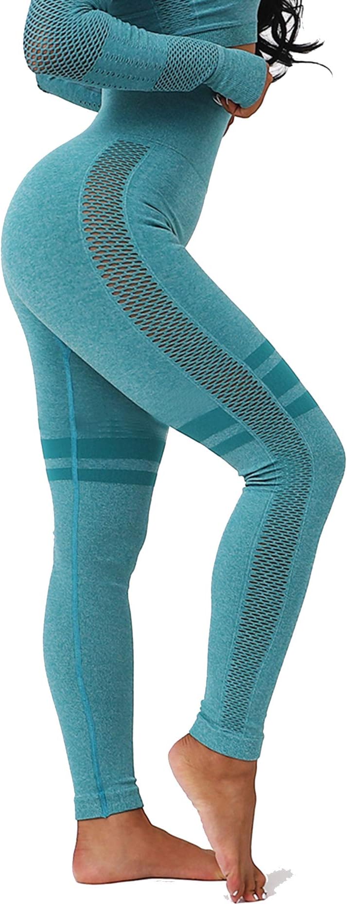 Womens High Waist Yoga Leggings Seamless Fitness Sports Gym Pants Shark Trousers