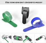 IRYNA 60 Pieces Velcro Cable Ties Reusable Adjustable Wire Organiser view 5