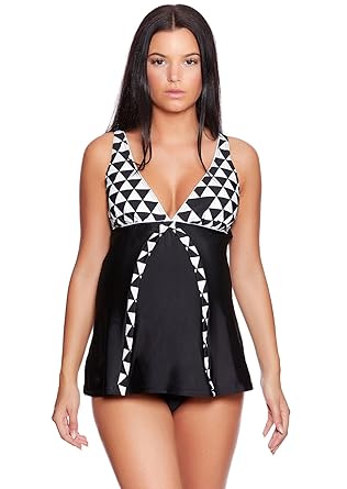 Frauen Schwangerschafts-Tankini mit hübschen Details Slip Bikinihose im individualen Look verstellbare Träger Umstands-Tankin
