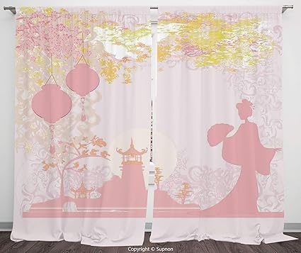 Amazon Com Rod Pocket Curtain Panel Polyester Translucent
