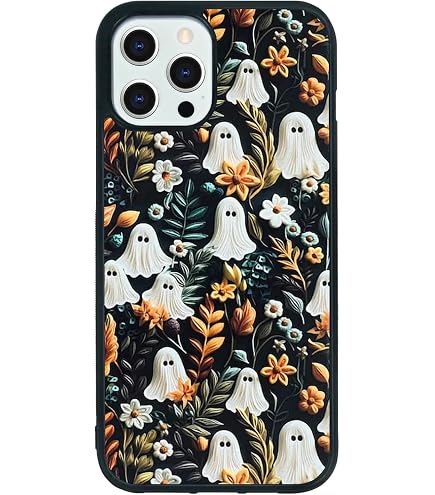 Amazon.com: aCute Small Spooky Halloween Ghost Phone Case, Flower Ghost  Compatible with iPhone 12/12 Pro Case, Soft Silica Gel Frame Support Phone  Case for Teen Girls and Boys, Women and Men :