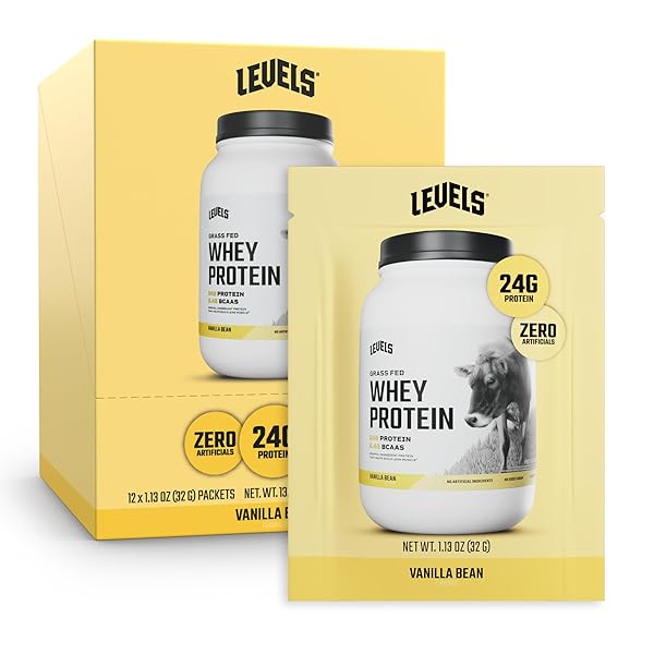 LEVELS GRASS FED WHEY PROTEIN POWDER, NO ARTIFICIALS,...