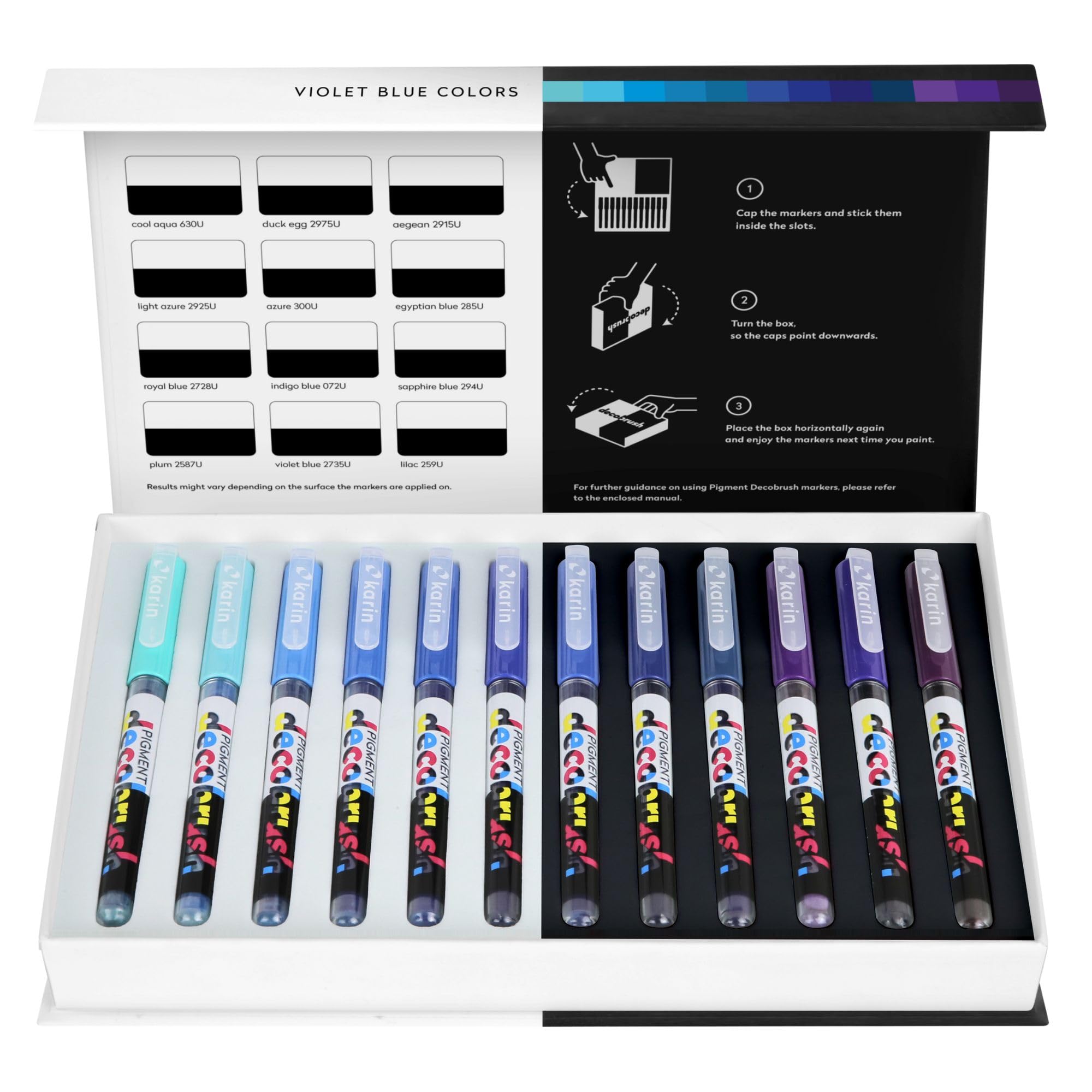 KARIN Pigment DecoBrush Brush Marker Pen, Violet-Blue, One Size, KAR29C5