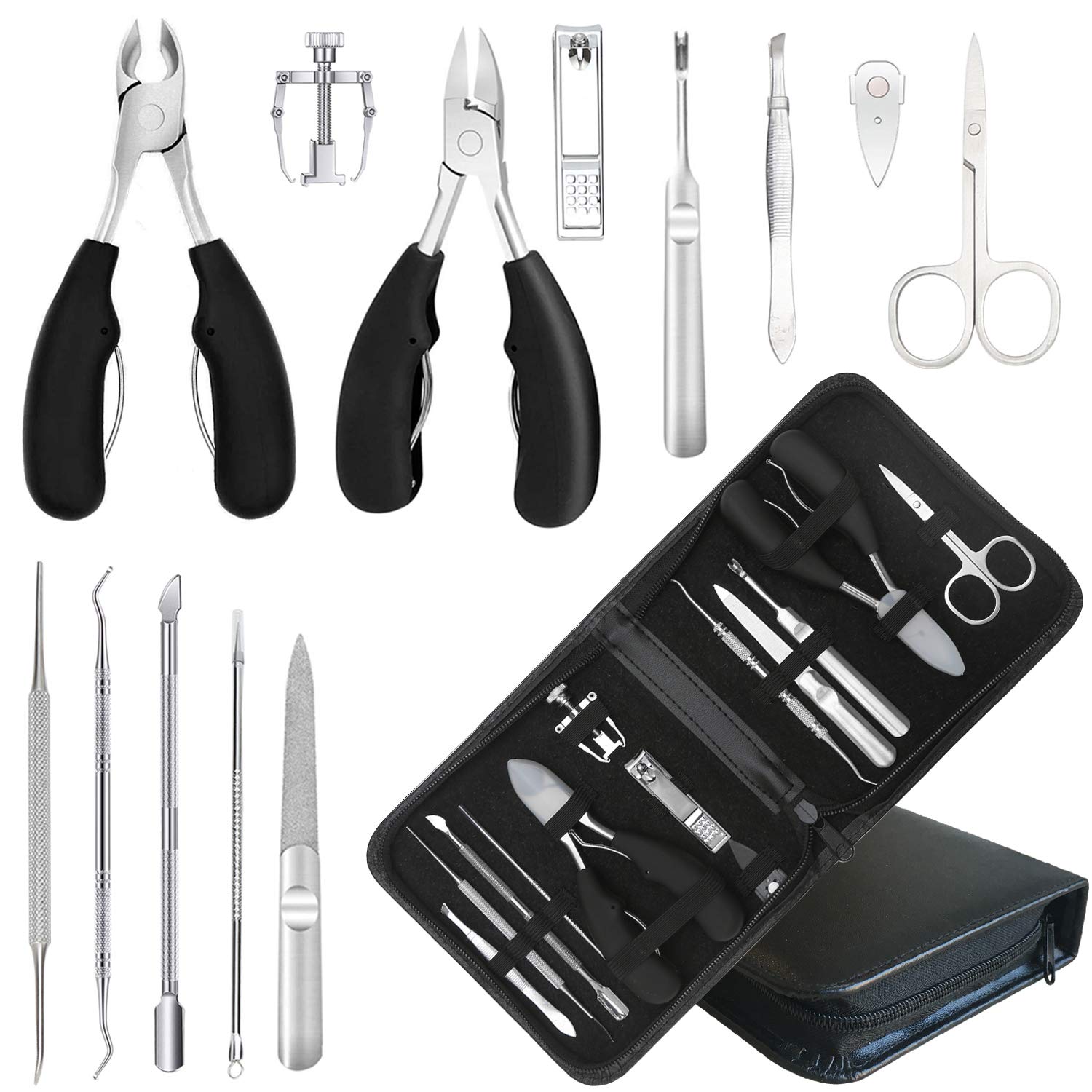 JTIEO Ingrown Toenail Tool Kit (9PCS), Professional Toe Nail Clipper Set for Ingrown & Thick Nail, Stainless Steel Ingrown Toenail Kit…: Beauty