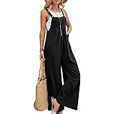 Korebow Wide Leg Jumpsuit for Women Spring Summer Casual Loose Bib Overalls Palazzo Pants Rompers Jumpsuits