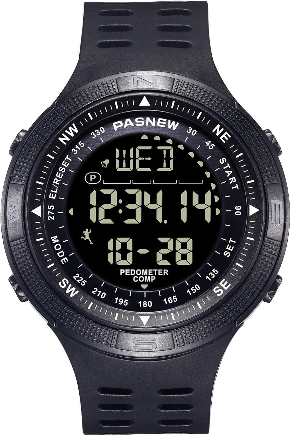 digital watch with step counter