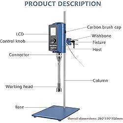 YMAOMAO Homogenizer Lab Dispenser Emulsifier, High