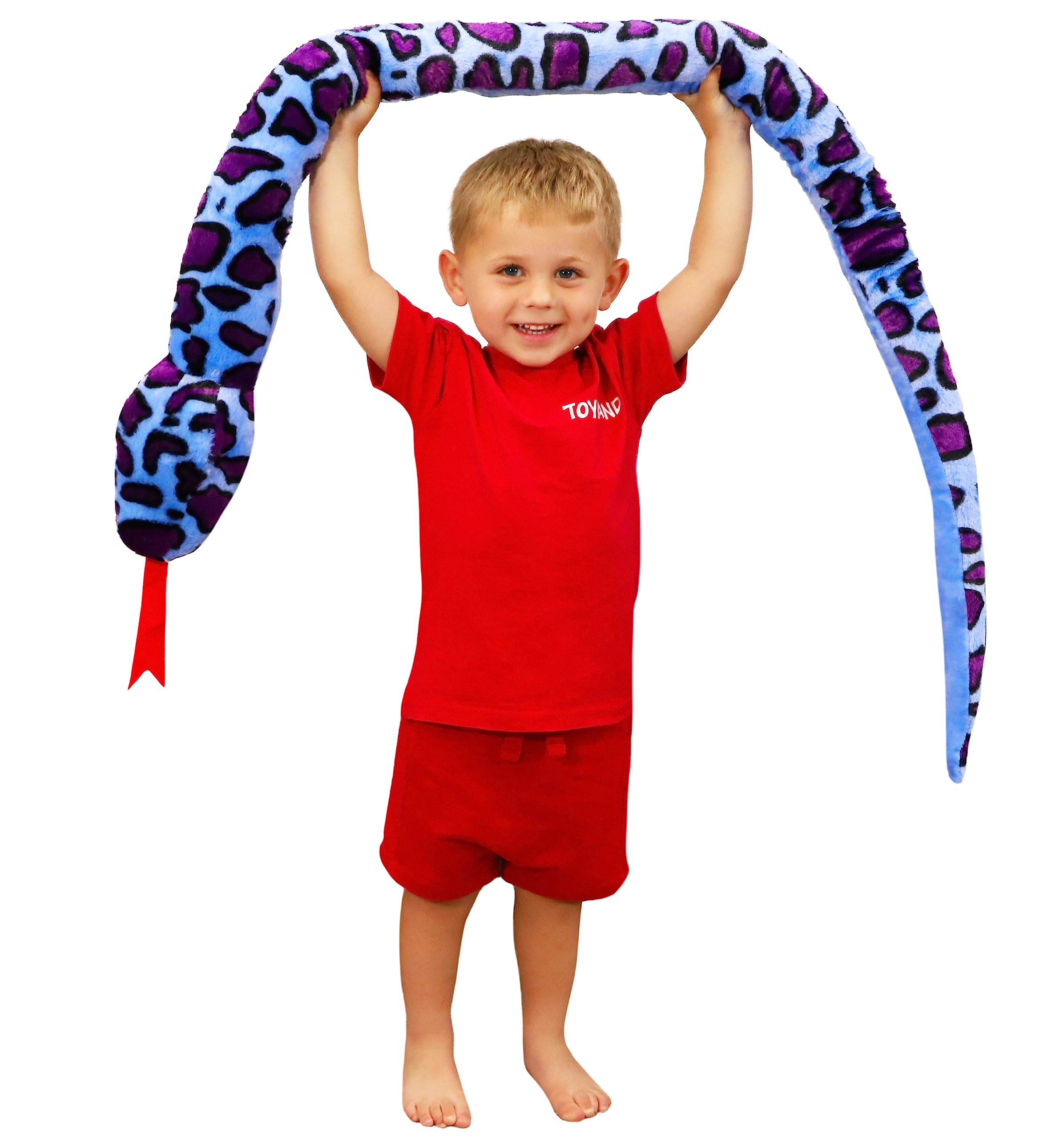Toyland® 170cm (5.5ft) Giant Two-Toned Plush Snake - 5 Assorted Designs - Children's Soft Toys