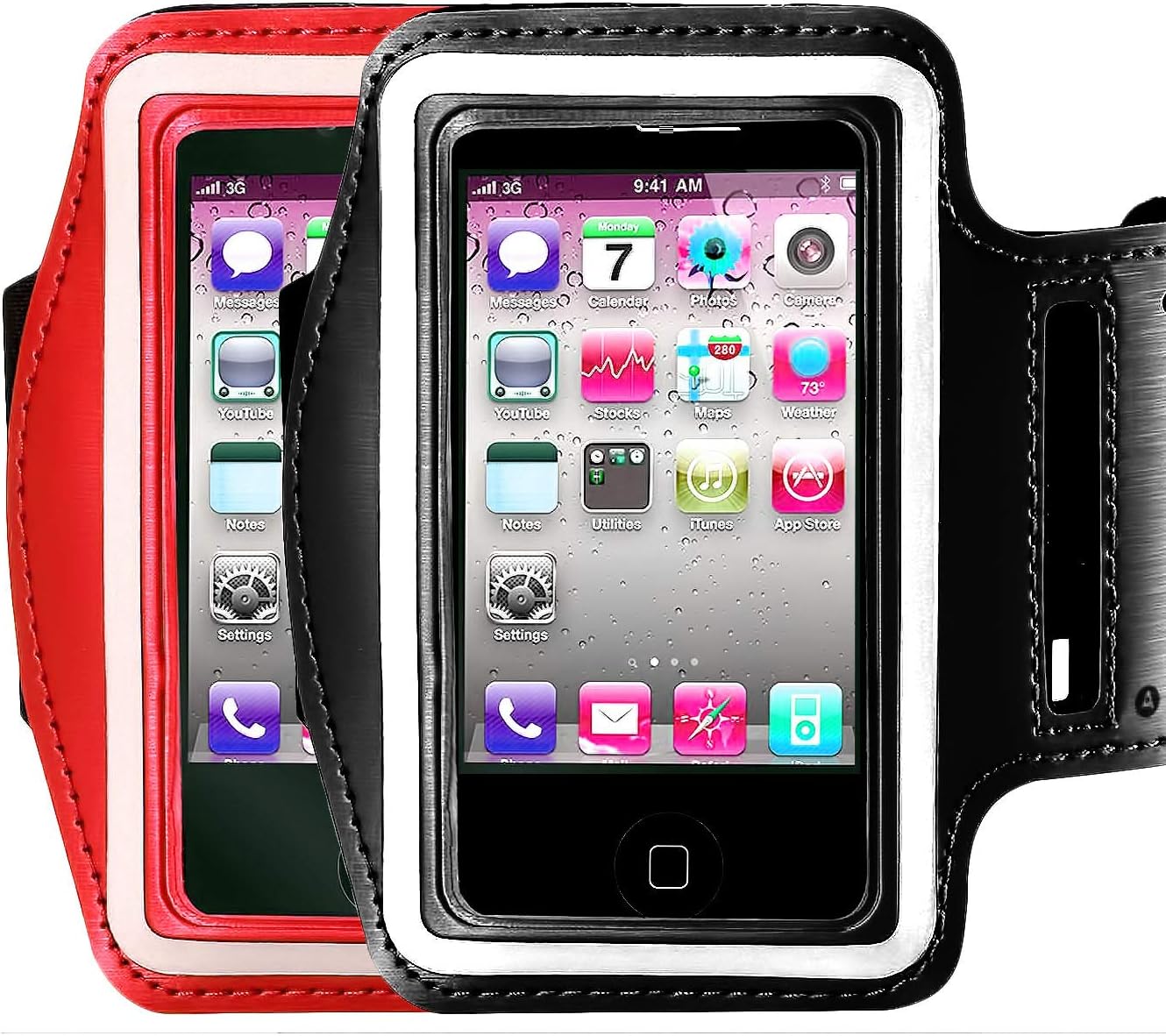 [2pack] Sweat Water Resistant Cell Phone Armband Case for iPhone X Xs