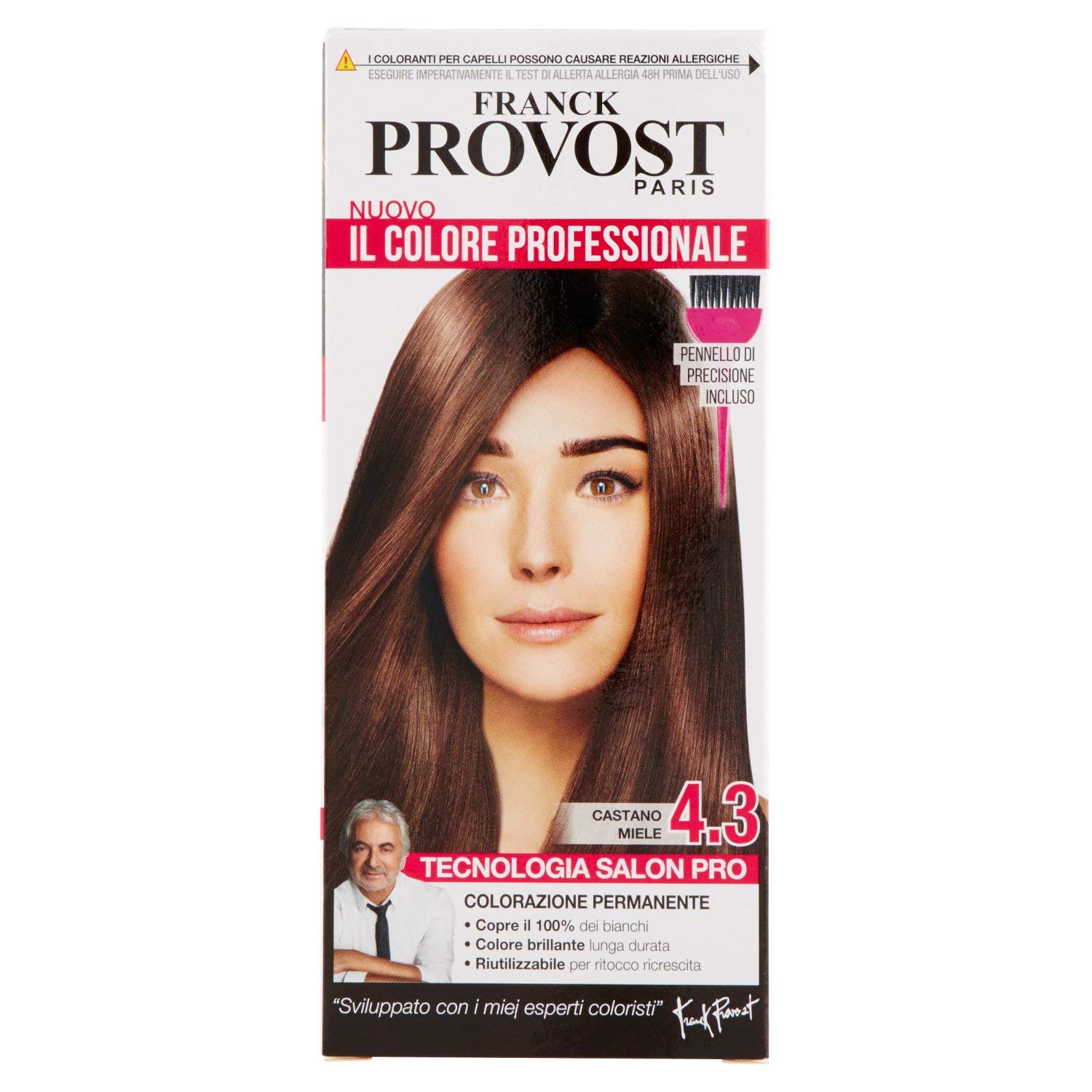 palette F.Provost N.4,3 Castano Mielehe Colour Shine Cream Contains Phenylenediamines (Toluenediamines) And Resorcinol