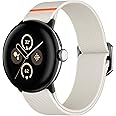 Haveda Stretchy Solo Loop Compatible with Google Pixel Watch 2 Band/Pixel Watch 3 Band 41mm/Google Pixel Watch Band Men Women, Adjustable Elastic Nylon Sport Strap for Google Pixel Watch